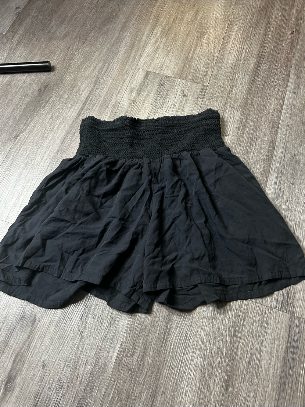 Carve Designs Black Smocked-Waist Circle Skirt